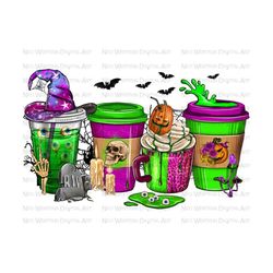 halloween coffee drinks png sublimation design download, halloween coffee drinks png, halloween coffee cup png, sublimate design download