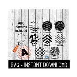 acrylic keychain pattern bundle svg template, acrylic keychain svg, instant download, cricut cut file, silhouette cut fi