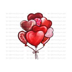 heart balloons png sublimation design download, valentine's day png,valentine's balloons png,western balloons png,sublimate designs download