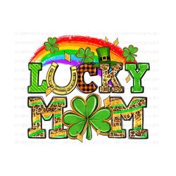St. Patrick's Day lucky mom png sublimation design download, Happy St. Patricks Day png, western mom png, sublimate designs download