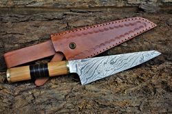 japanese chef knife, japanese kitchen knife, boning knife, damascus steel, japanese knife, honesuki knife, fillet knife,