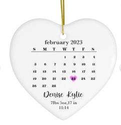 baby announcement sign with birth stats, nursery decoration, baby shower gift, baby girl keepsake, calendar 2023 newborn