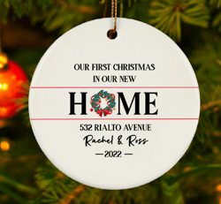 new home christmas ornaments 2023, first house warming gift, agent closing keepsake for homeowners, custom new house