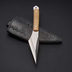 japanese double edge custom handmade kiridashi dagger knife