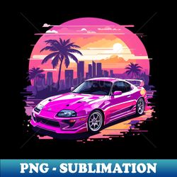 purple toyota supra - high-quality png sublimation download - perfect for sublimation mastery