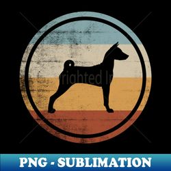 retro vintage dog design basenji - high-resolution png sublimation file - revolutionize your designs