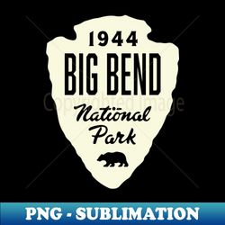 big bend national park bear arrowhead - tan - elegant sublimation png download - perfect for sublimation mastery