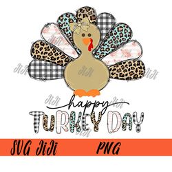 happy turkey day png, cute turkey thanksgiving png