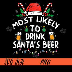 most likely to drink santa's beer christmas png, beer christmas png