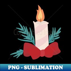 christmas candle - png transparent digital download file for sublimation - bring your designs to life