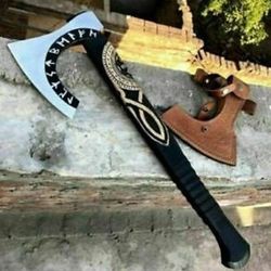custom handmade high carbon steel viking axe, camping hatchet bearded axe, gift for him hatchet axe, personalized gift.