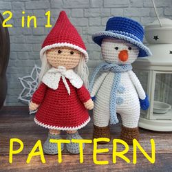 Christmas snowman crochet pattern Christmas pilgrim crochet pattern Christmas Santa's assistants crochet pattern