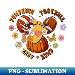 pumpkins football baby bumps fall pregnancy announcement - decorative sublimation png file - perfect for creative projects