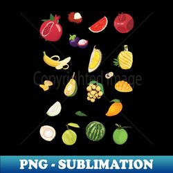 tropical fruit pattern - png sublimation digital download - unleash your inner rebellion