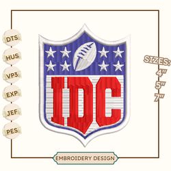 i don't care embroidery design, nfl football logo embroidery design, famous football team embroidery design, football embroidery design, pes, dst, jef, files
