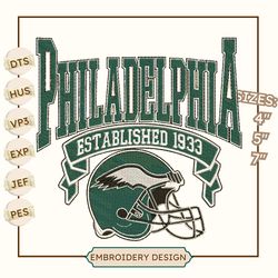 nfl philadelphia eagles embroidery design, nfl football logo embroidery design, famous football team embroidery design, football embroidery design, pes, dst, jef, files