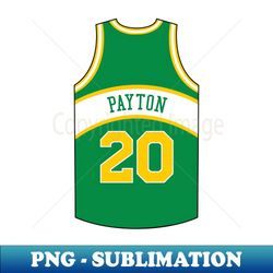 Gary Payton Seattle Supersonics Jersey Qiangy - PNG Transparent Sublimation File - Fashionable and Fearless