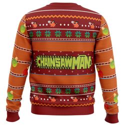 Pochita Chainsaw Man All Over Print Hoodie 3D Zip Hoodie 3D Ugly Christmas Sweater 3D Fleece Hoodie