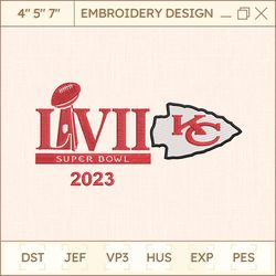 nfl super bowl lvii kansas city chief embroidery design, nfl football logo embroidery design, famous football team embroidery design, football embroidery design, pes, dst, jef, files