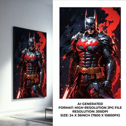 batman portrait ai-generated photos for posters, photos for print big size