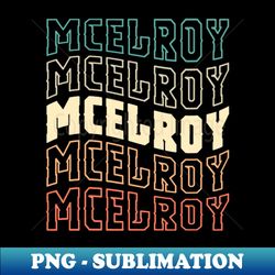 Mcelroy - Wave Typography Style - PNG Sublimation Digital Download - Bold & Eye-catching