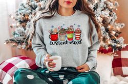 Christmas Coffee Sweatshirt, Christmas Sweatshirt, Christmas Shirt, Coffee Lover Gift Worker Winter Christmas Snowman La
