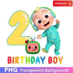 cocomelon jj 2nd birthday png clipart