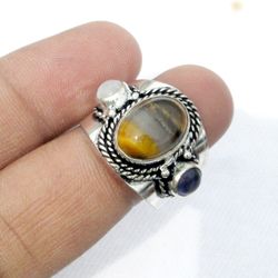 multi gemstone ethnic handmade adjustable ring jewelry india