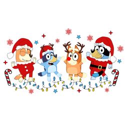blue dog & friends png, christmas blue family png, merry bluemas 2023 png, christmas cartoon png, christmas shirt gift p