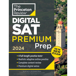 princeton review digital sat premium prep, 2024: 4 practice tests - online flashcards - review & tools (2024)