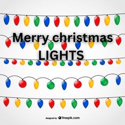 string of christmas lights bright design for decorations ,t-shirt svg design, cap svg design , svg sticker