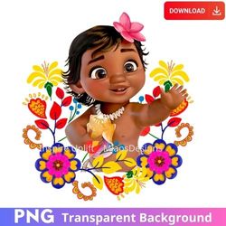 moana baby png clipart instant download