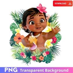 baby moana png clipart digital image