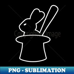 rabbit in a hat with a bat - png transparent sublimation design - vibrant and eye-catching typography