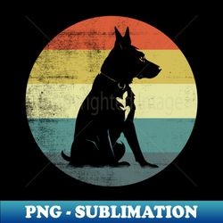 retro style vintage design kai ken dog - instant png sublimation download - bring your designs to life