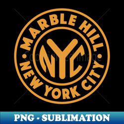 vintage new york city circle - marble hill gold - vintage sublimation png download - unlock vibrant sublimation designs