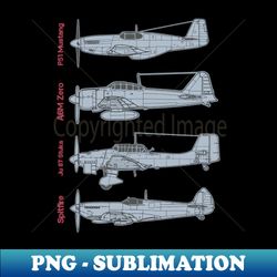 ww2 iconic planes - high-quality png sublimation download - transform your sublimation creations