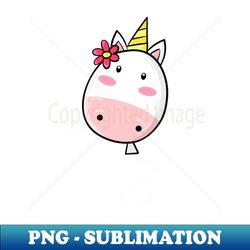 balloon unicorn head - artistic sublimation digital file - fashionable and fearless