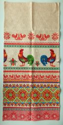 waffle kitchen towel, fabric cotton, rooster towel, bird towel kitchen dish cloth home decor farmhouse kitchen towel