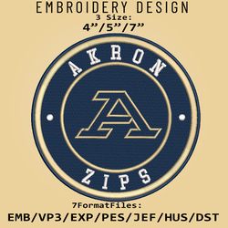 ncaa logo akron zips, embroidery design, embroidery files, ncaa akron zips, machine embroidery pattern
