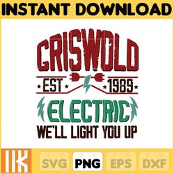 christmas vacation png, criswold est 1989 electric png, funny christmas, christmas movie png, instant download