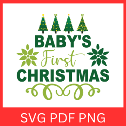 baby's first christmas svg, first christmas 2023 svg, merry christmas svg, christmas digital download