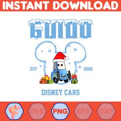 christmas cars png, guido est 2006 disney cars png, lightning mcqueen png, christmas png, disney balloon png