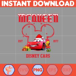 christmas cars png, mcqueen est 1977 disney cars png, lightning mcqueen png, christmas png, disney balloon png