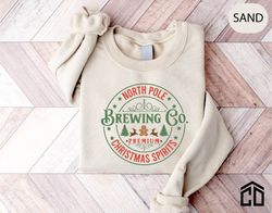 north pole brewing co shirt, premium christmas spirits, christmas tee, christmas gift, christmas brewing co, cool reinde