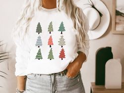 pin tree sweatshirt, christmas sweatshirt, christmas sweatshirt, christmas tree sweatshirt, holiday apparel, gifts for h