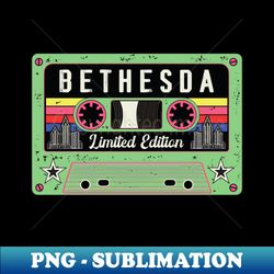 retro bethesda city - high-quality png sublimation download - bold & eye-catching