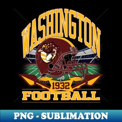 washington football 1932 - vintage glory tee v2 - png transparent sublimation file - stunning sublimation graphics