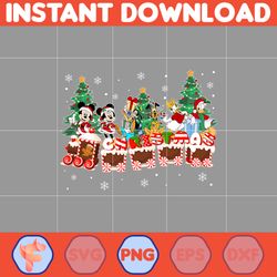 disney merry christmas png, christmas character, christmas squad png, christmas friends png