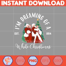 merry christmas png, i'm dreaming of a est 1954 white christmas png, christmas character, christmas squad png